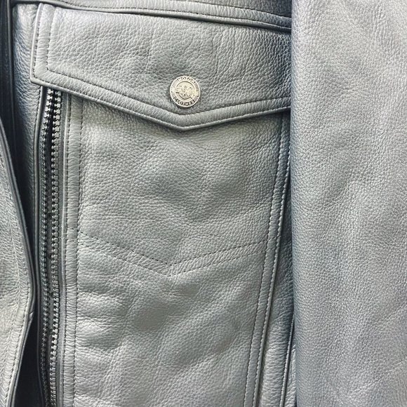 Harley Davidson Nevada Black Leather Moto Jacket (XL) Men's or Unisex - Picture 5 of 9